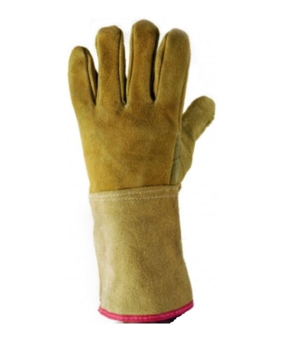 Guante Descarne Americano Amarillo con Puño Largo