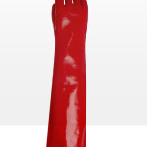 Guante PVC Liviano 60cm Rojo – Protección Extendida