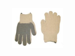 GUANTE TERRYCLOTH DE ALGODON LIVIANO LAMINADO 1 CARA EN PVC (GRIS)