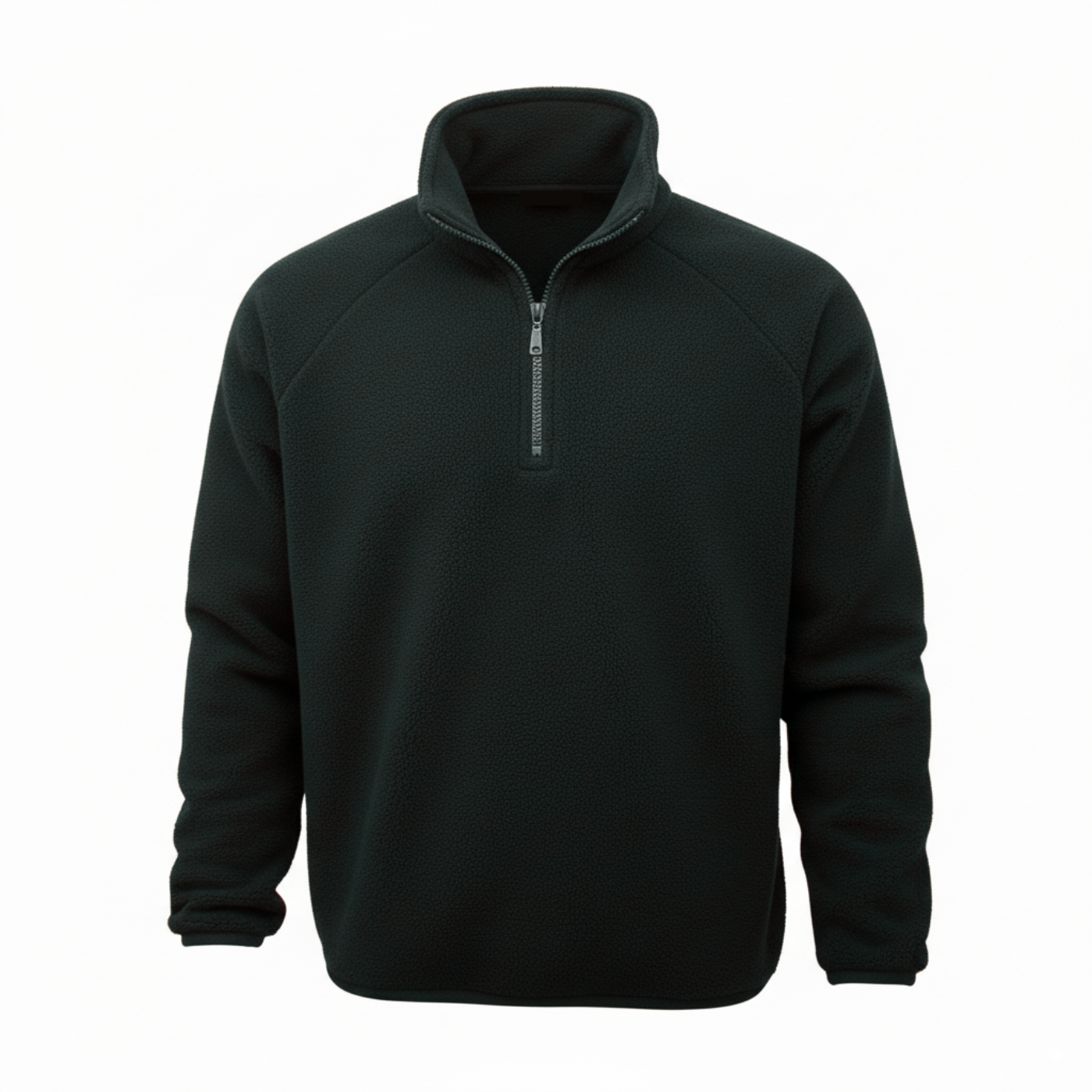 BUZO POLAR DE MEDIO CIERRE NEGRO