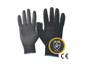 GUANTE POLIESTER BAÑADO EN PU NEGRO PU2101