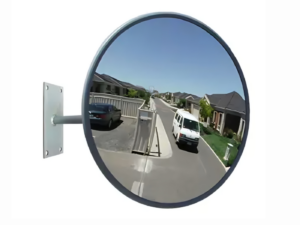 espejo parabólico con marco de chapa